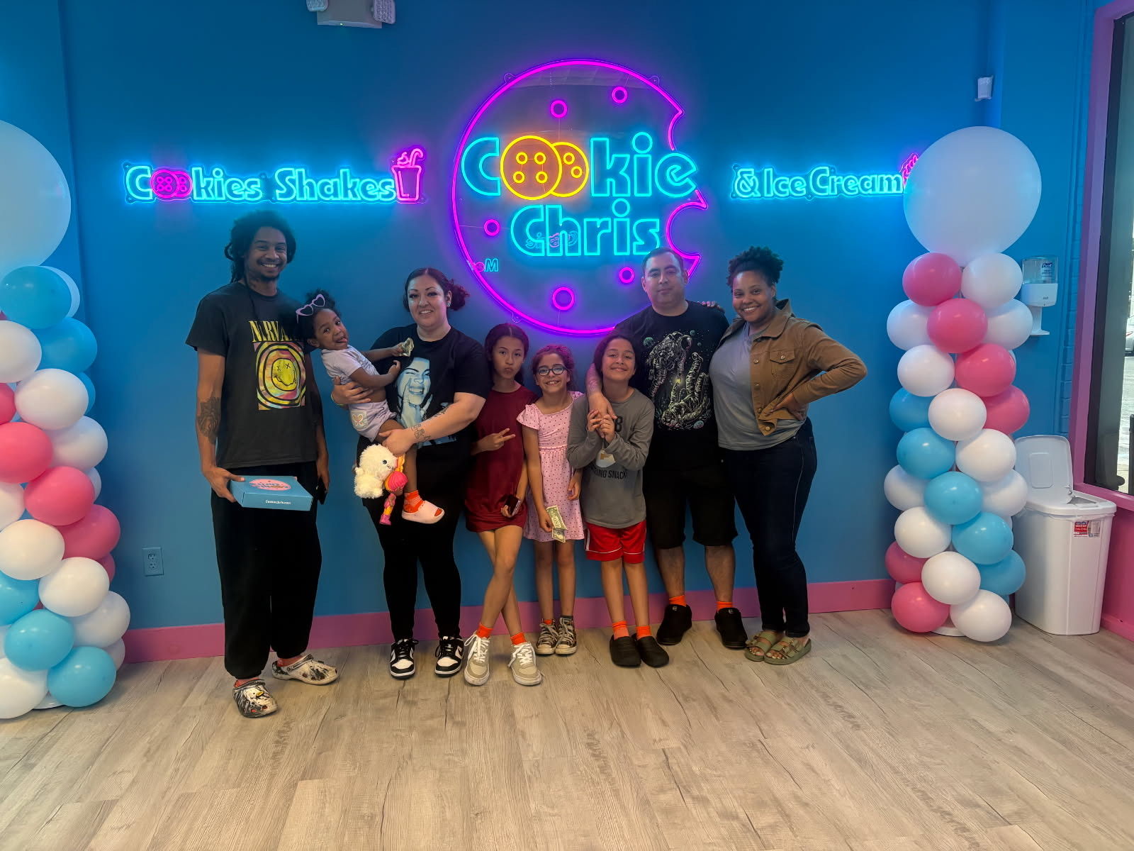 Customers and friends at Cookie Chris