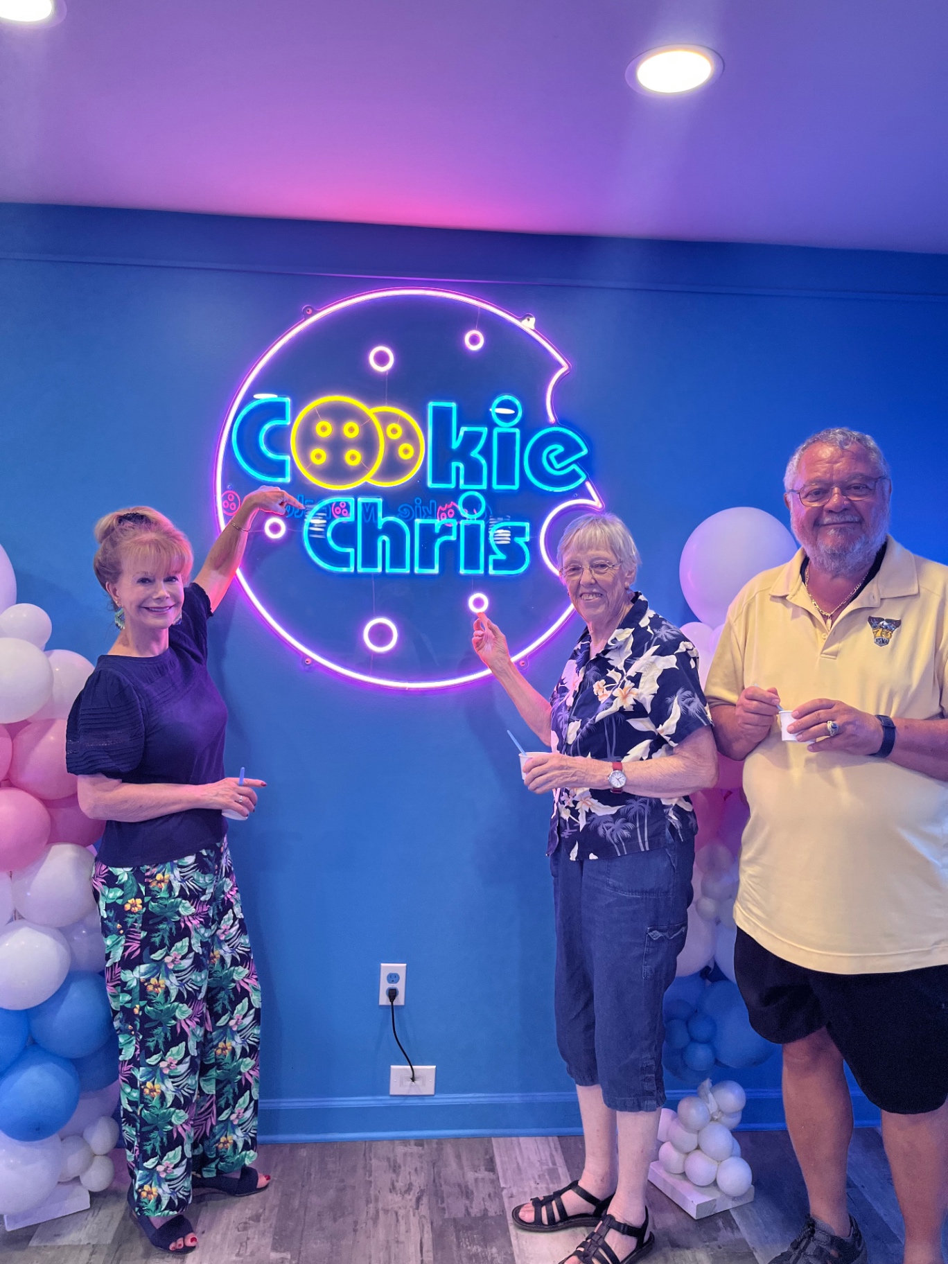 Customers and friends at Cookie Chris